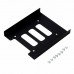 SSD HDD 2.5 INCH TO 3.5 INCH CONVERTER HARD DRIVE METAL BRACKET ADAPTER HOLDER (BLACK)